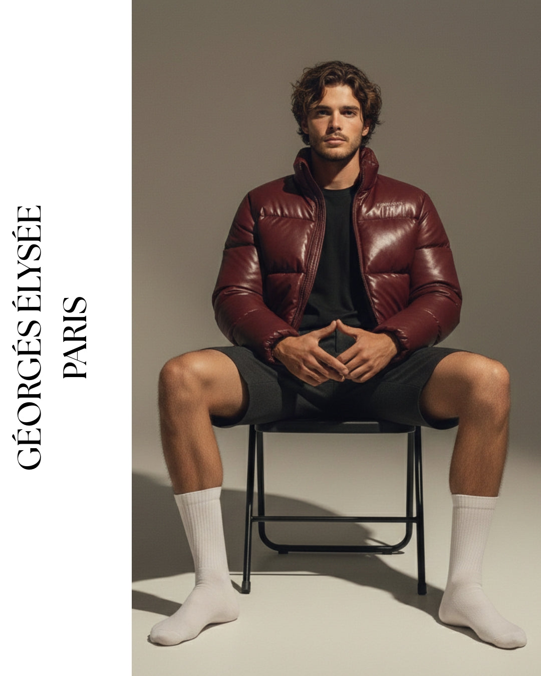 Burgundy - Mens Puffer Jacket