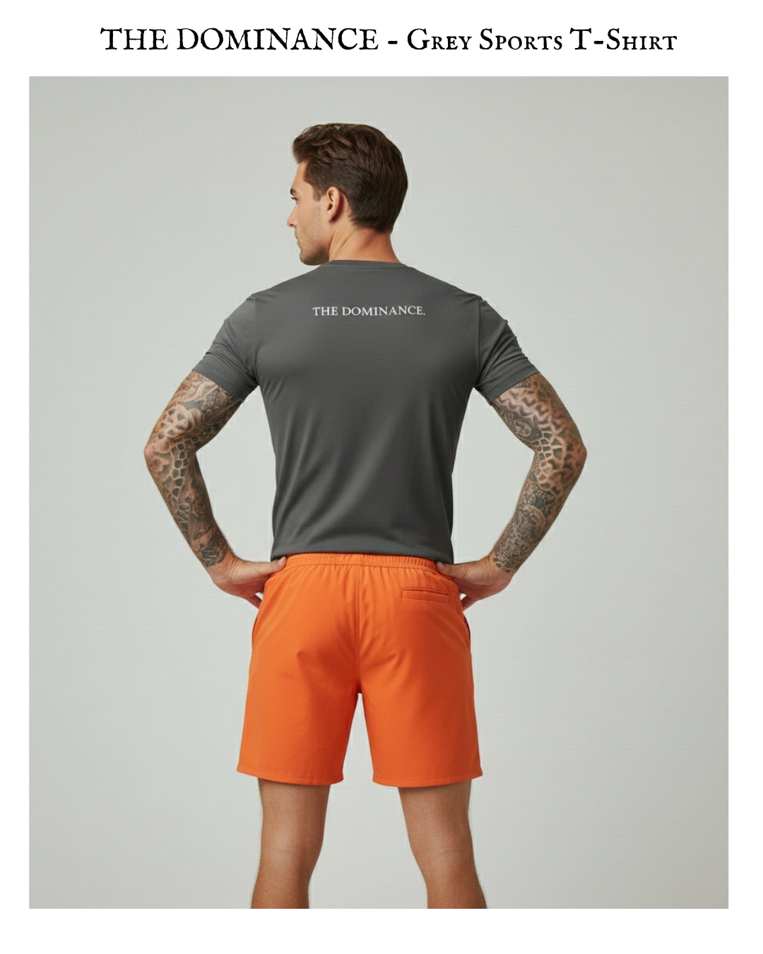 THE DOMINANCE - Grey Performance Sports T-Shirt