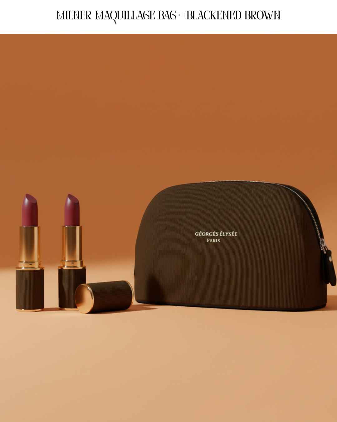 Milner maquillage bag BLACKENED BROWN