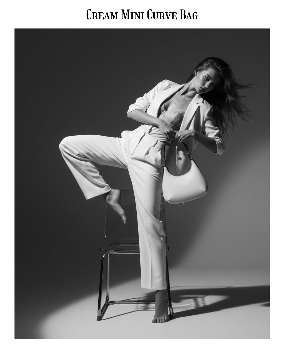 Cream Mini Curve Bag
