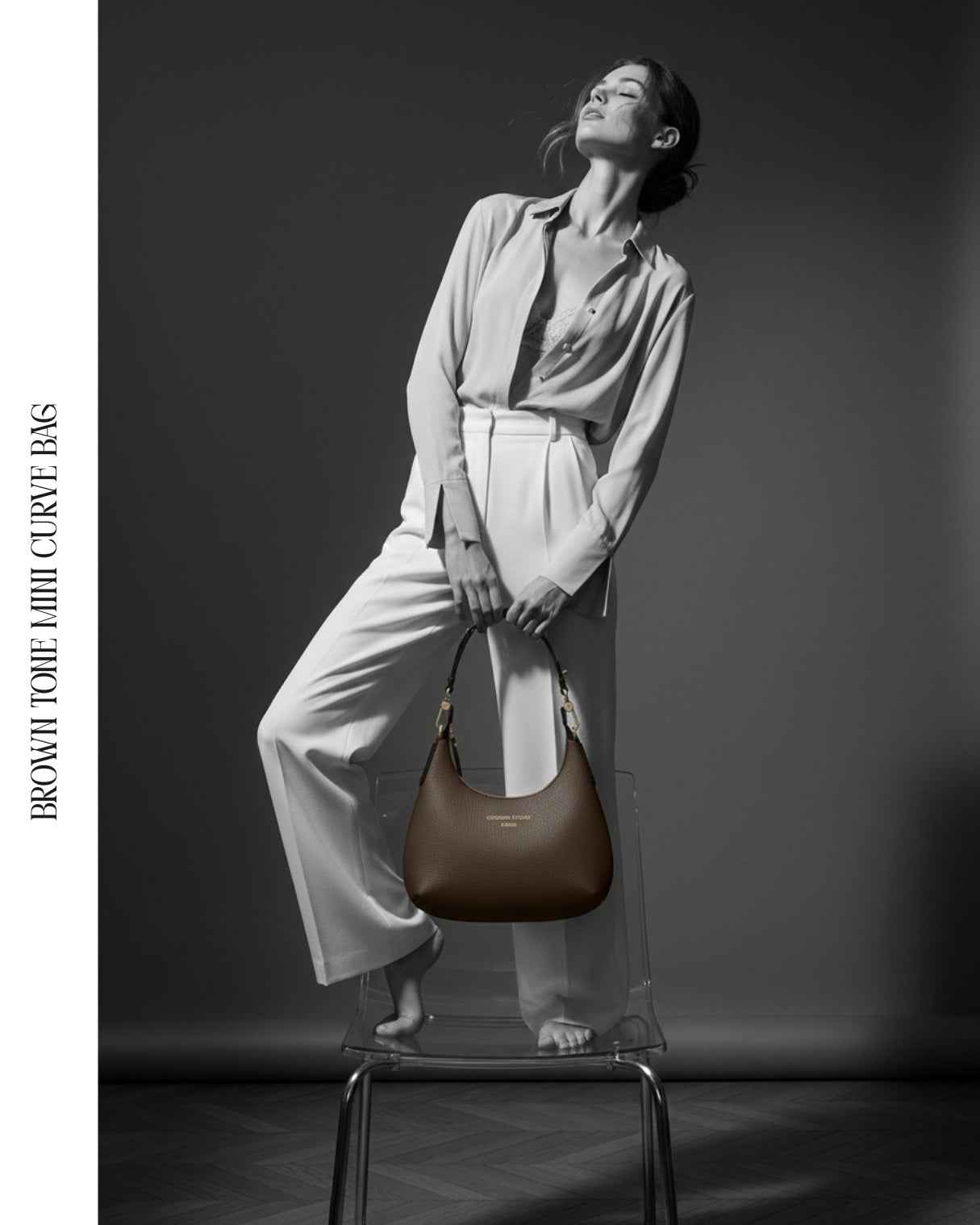 Brown tone Mini Curve Bag