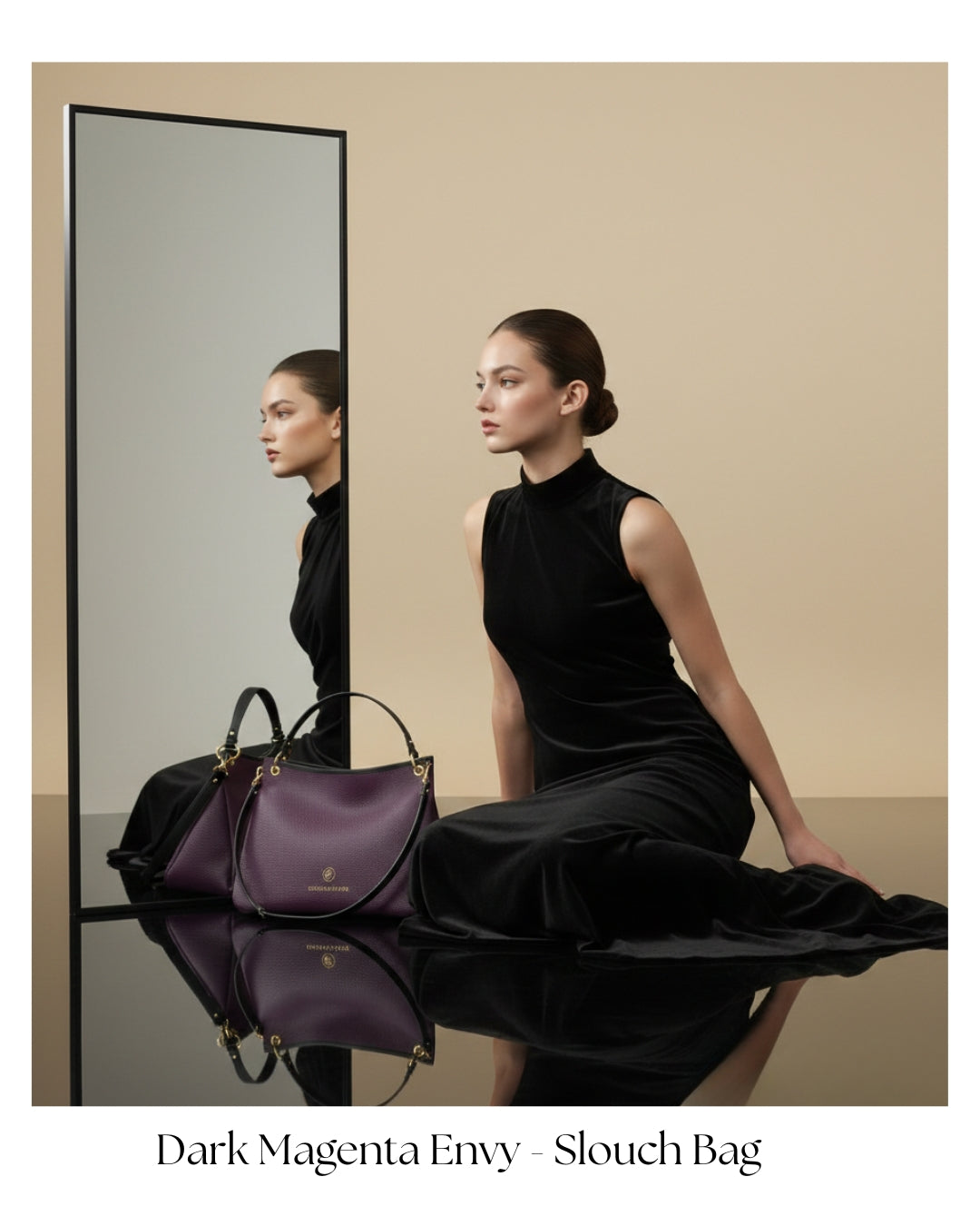 Dark Magenta Envy Slouch Bag