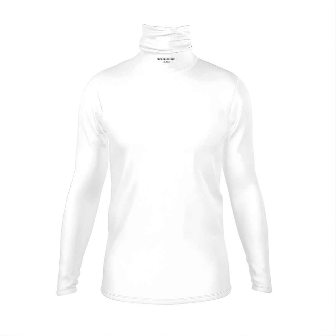 White - Mens slim fit roll neck