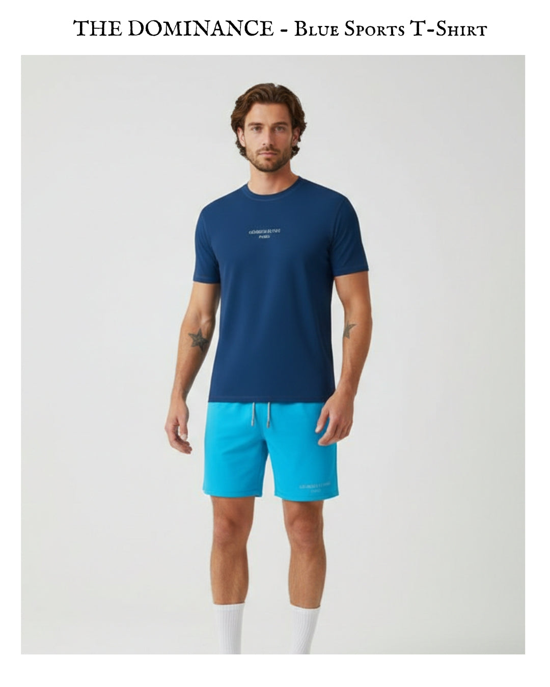 THE DOMINANCE -Blue Performance Sports T-Shirt
