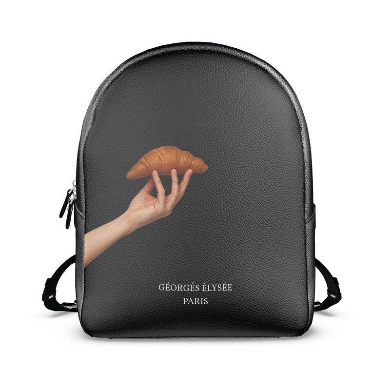 Black Croissant – Leather Backpack