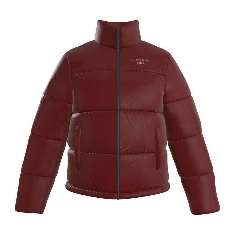 Burgundy - Mens Puffer Jacket