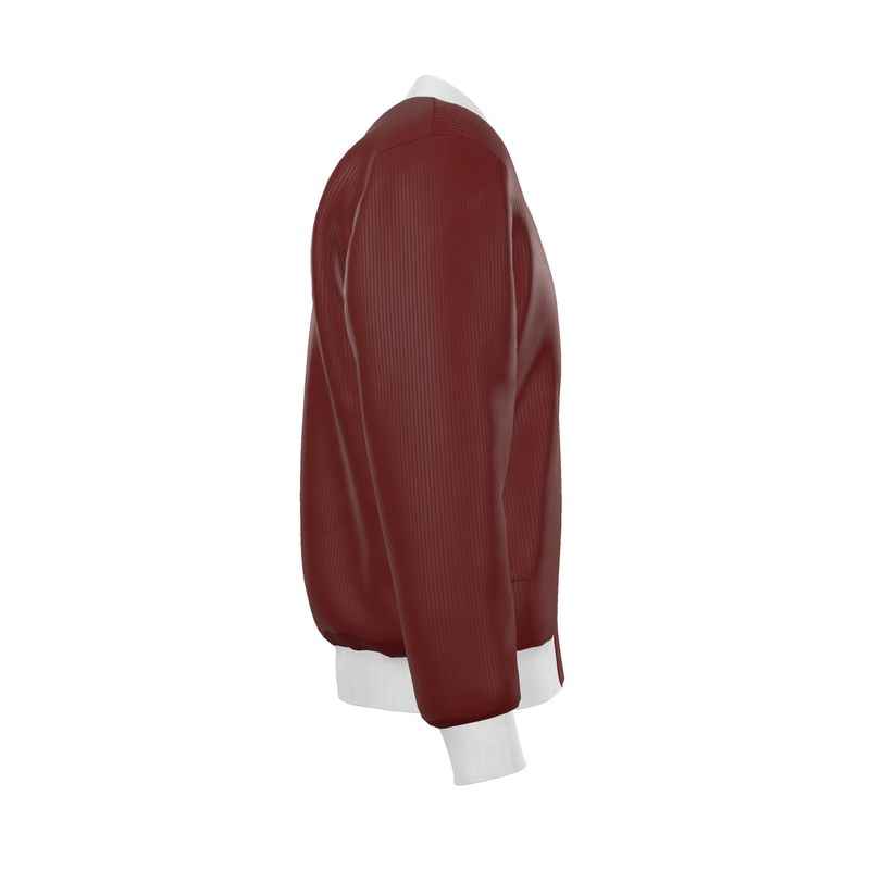 burgundy - Mens Reversible Silk Bomber Jacket