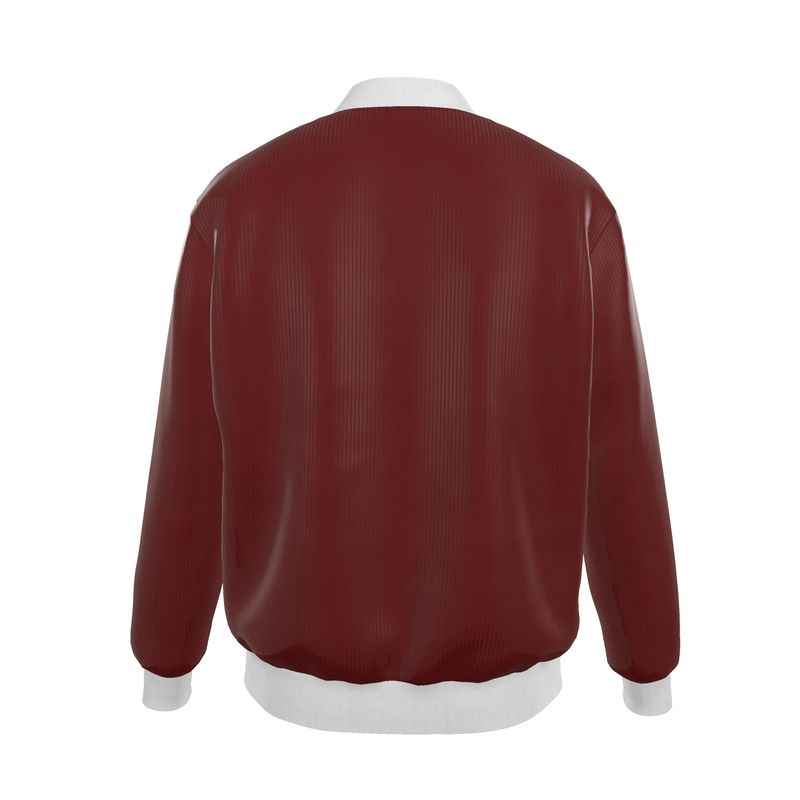 burgundy - Mens Reversible Silk Bomber Jacket
