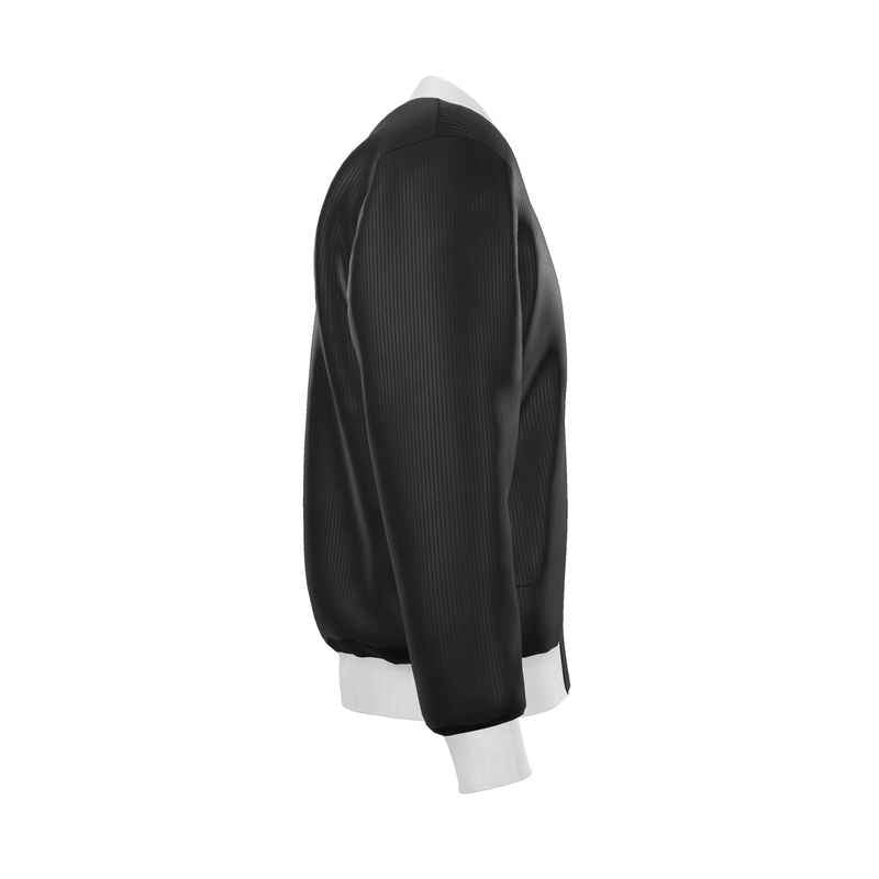 Black - Mens Reversible Silk Bomber Jacket
