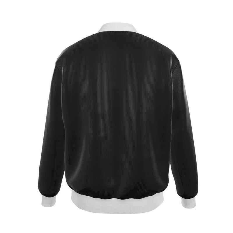Black - Mens Reversible Silk Bomber Jacket
