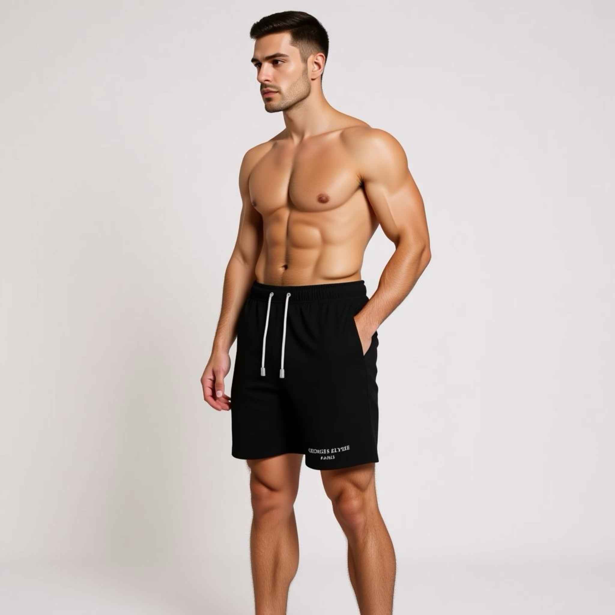 Black - GÉORGÉS ÉLYSÉE Swim Shorts