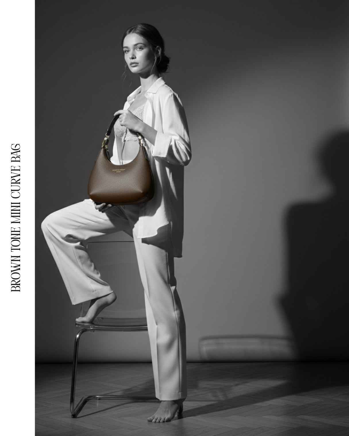 Brown tone Mini Curve Bag