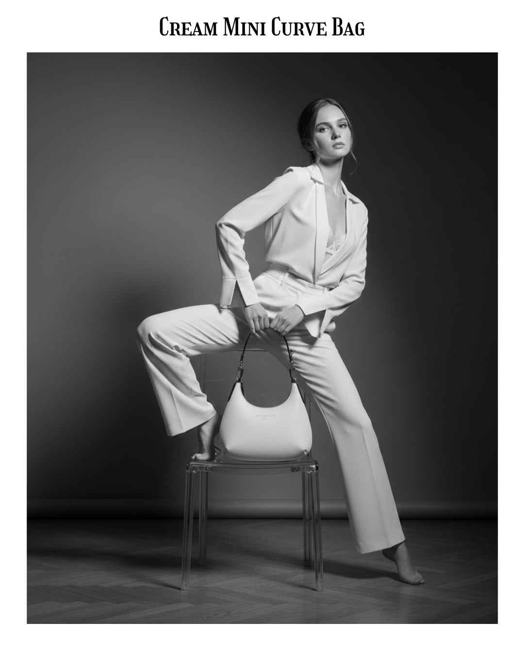 Cream Mini Curve Bag
