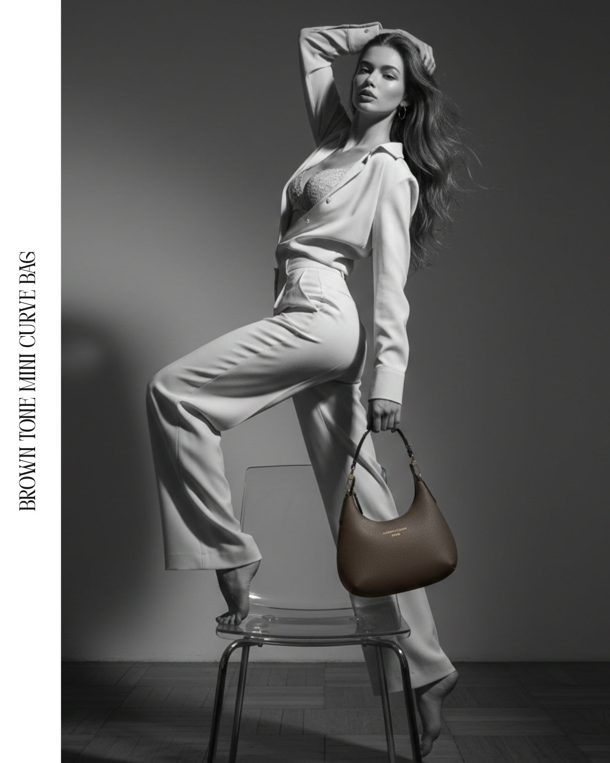 Brown tone Mini Curve Bag