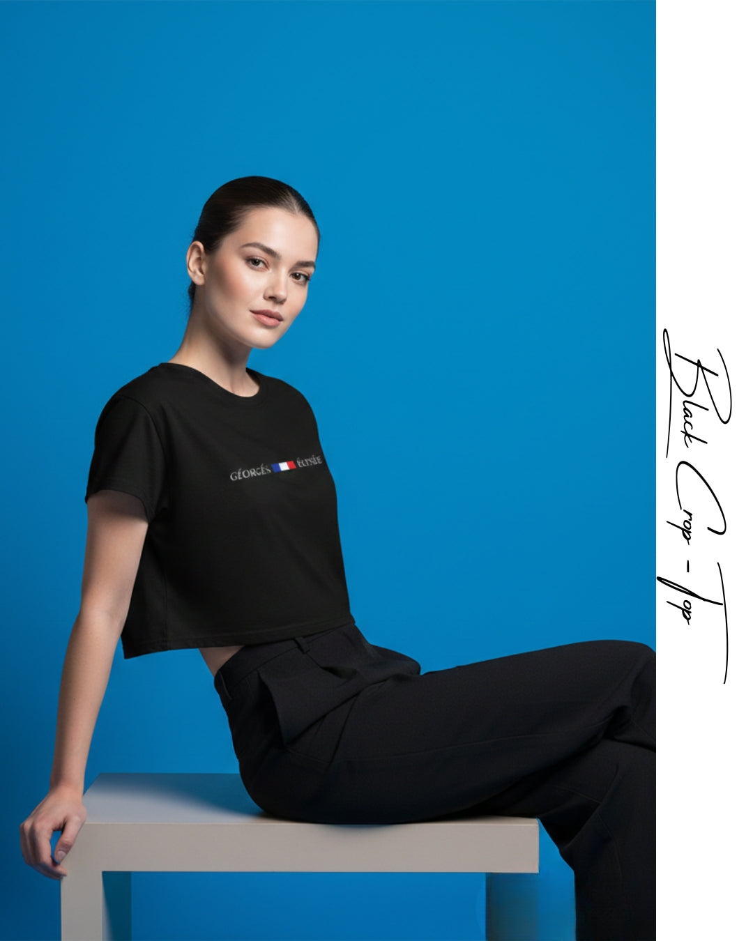 Black Crop Top T-Shirt