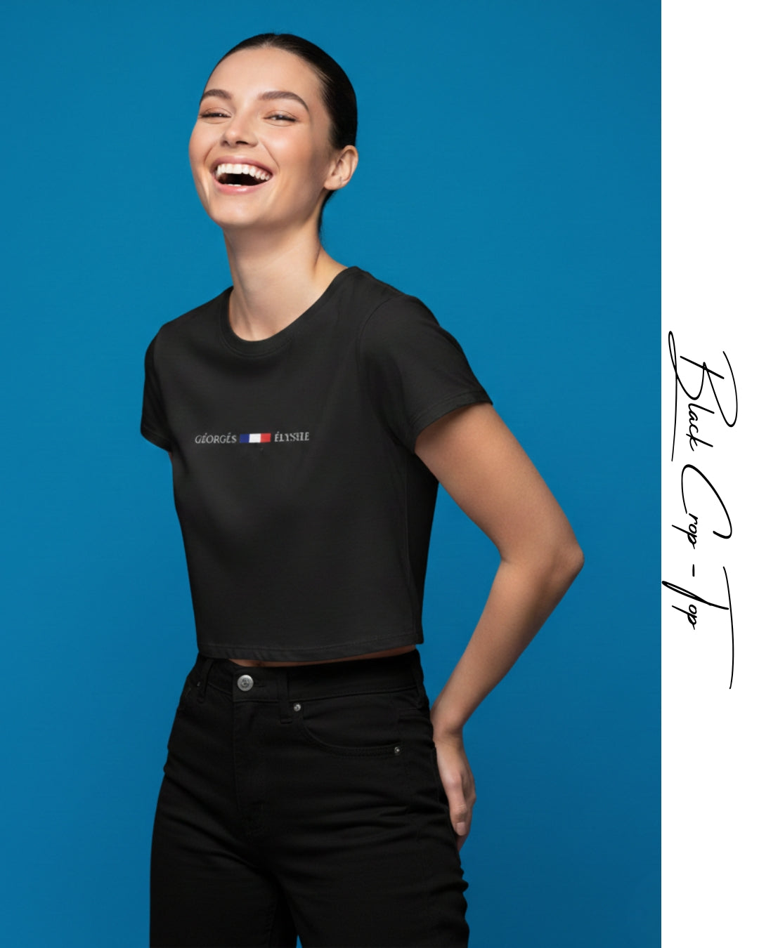 Black Crop Top T-Shirt