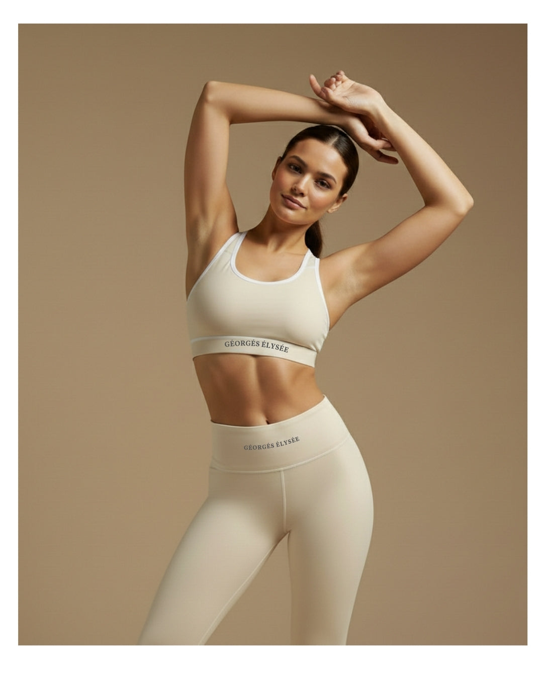 Beige Sports Bra