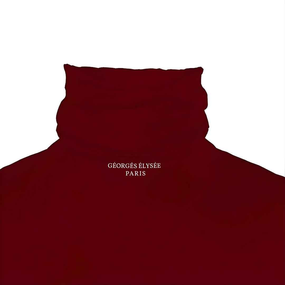 Burgundy - Mens slim fit roll neck