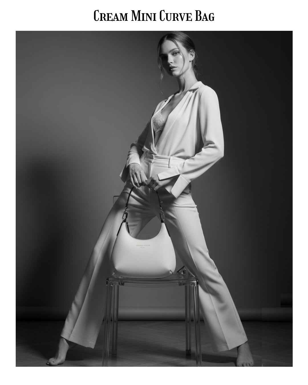 Cream Mini Curve Bag