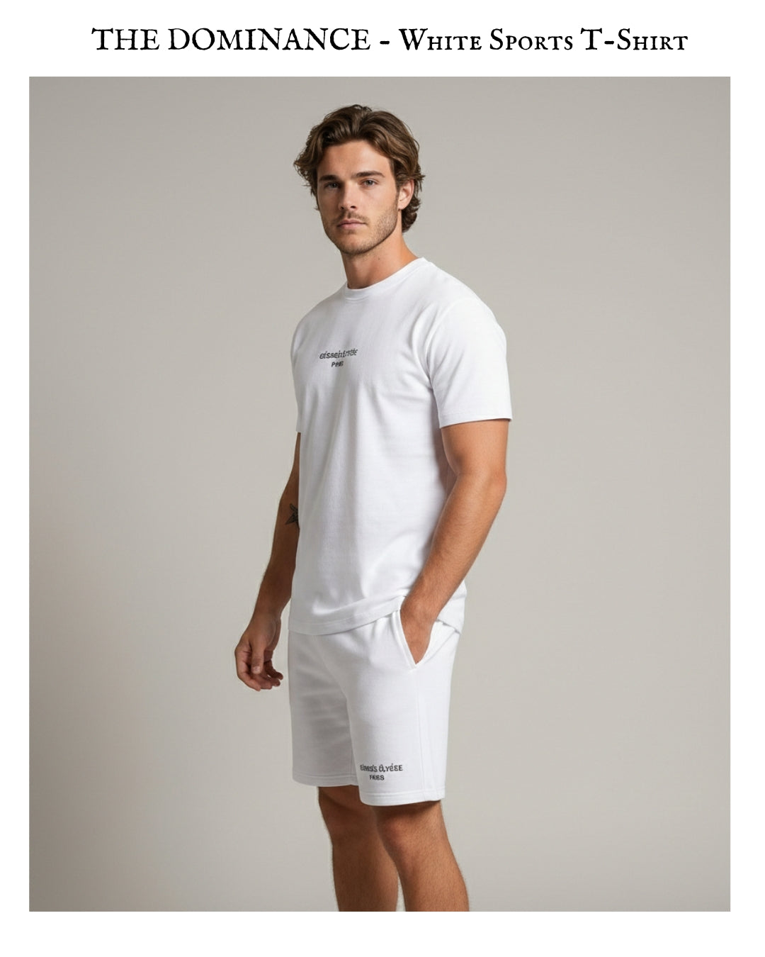THE DOMINANCE - White Performance Sports T-Shirt