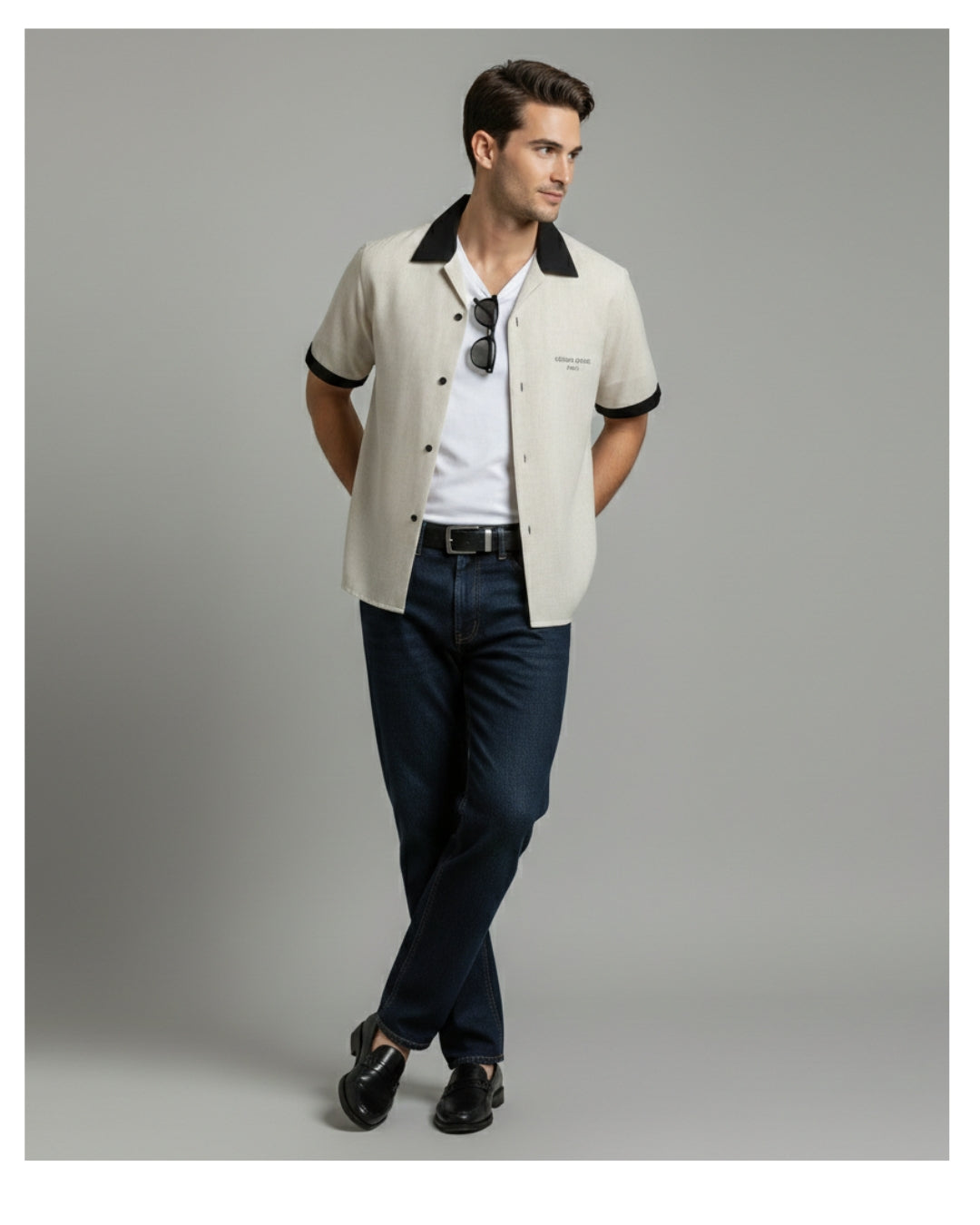 Grey - The Signature Camp Collar Shirt