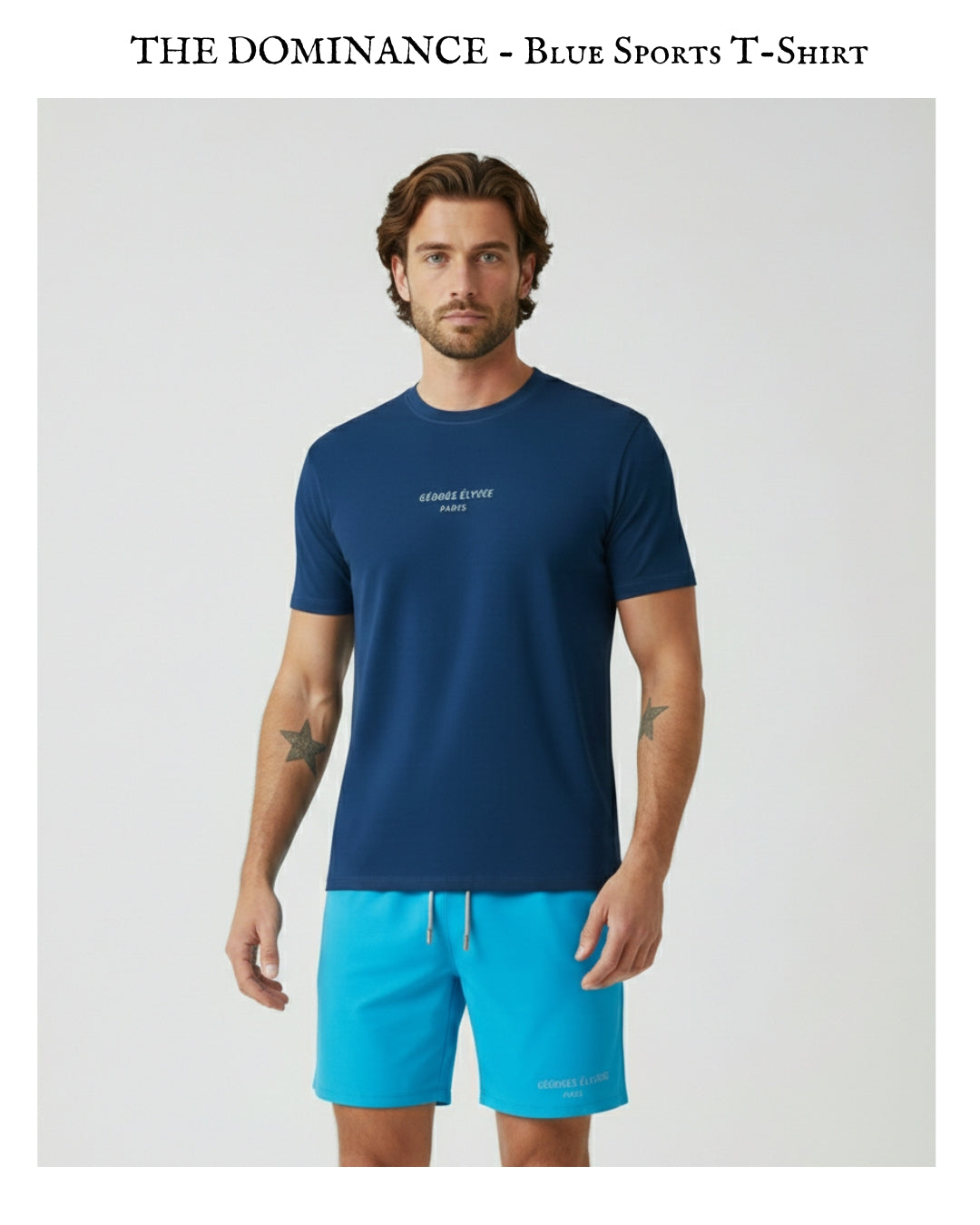 THE DOMINANCE -Blue Performance Sports T-Shirt
