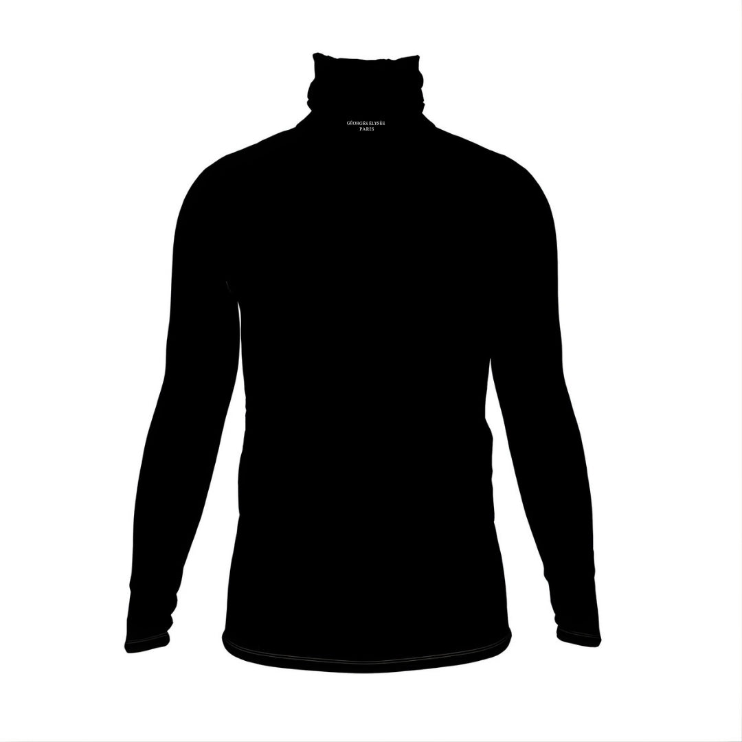 Black - Mens slim fit roll neck