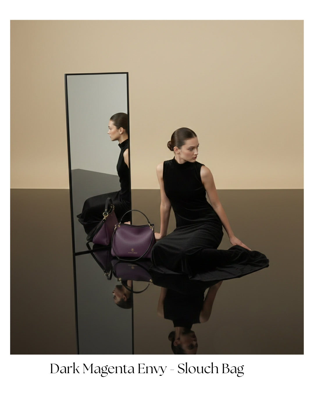 Dark Magenta Envy Slouch Bag