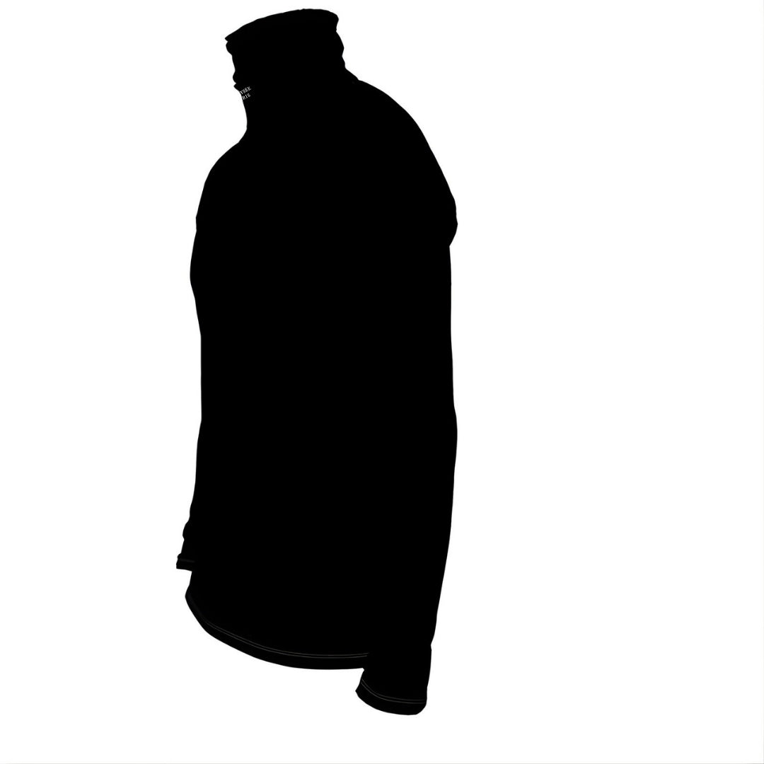 Black - Mens slim fit roll neck
