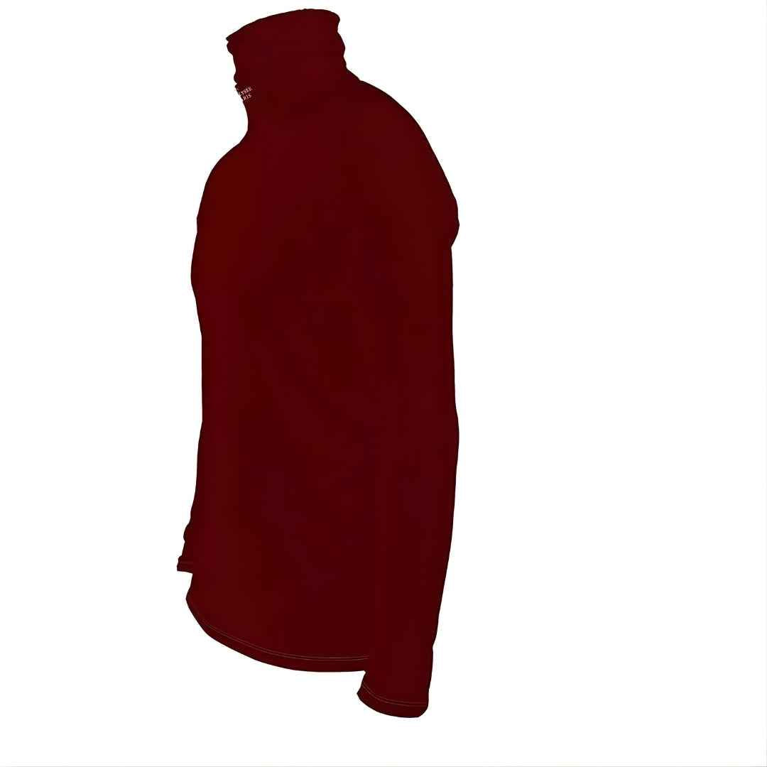 Burgundy - Mens slim fit roll neck
