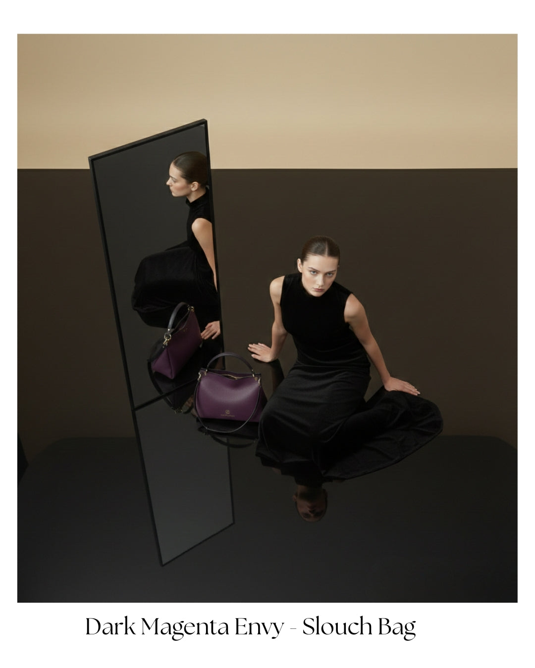 Dark Magenta Envy Slouch Bag