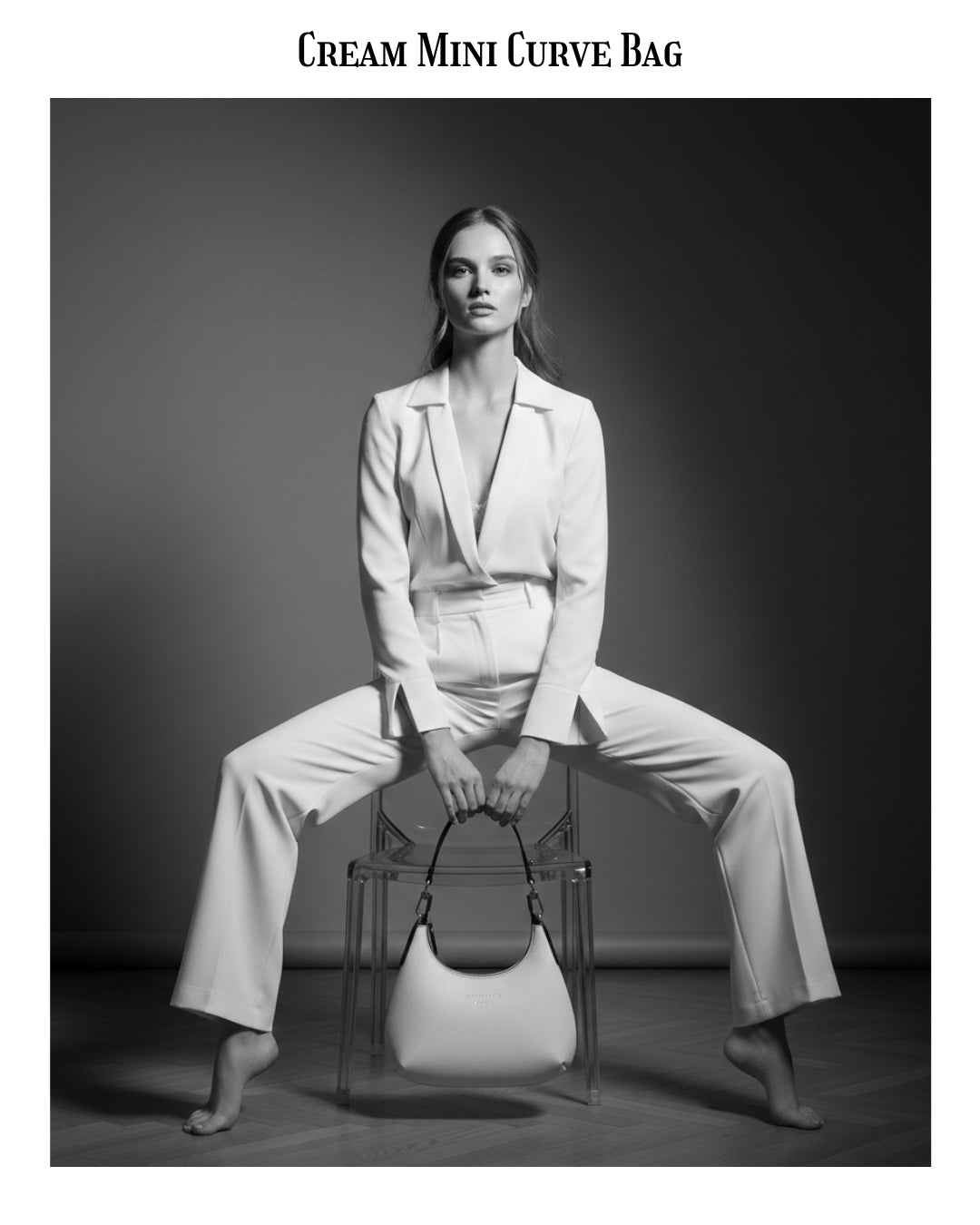 Cream Mini Curve Bag