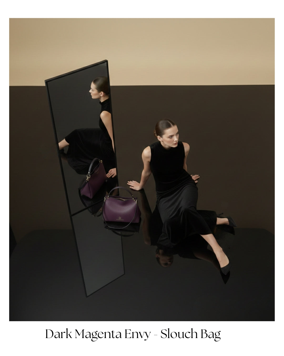 Dark Magenta Envy Slouch Bag
