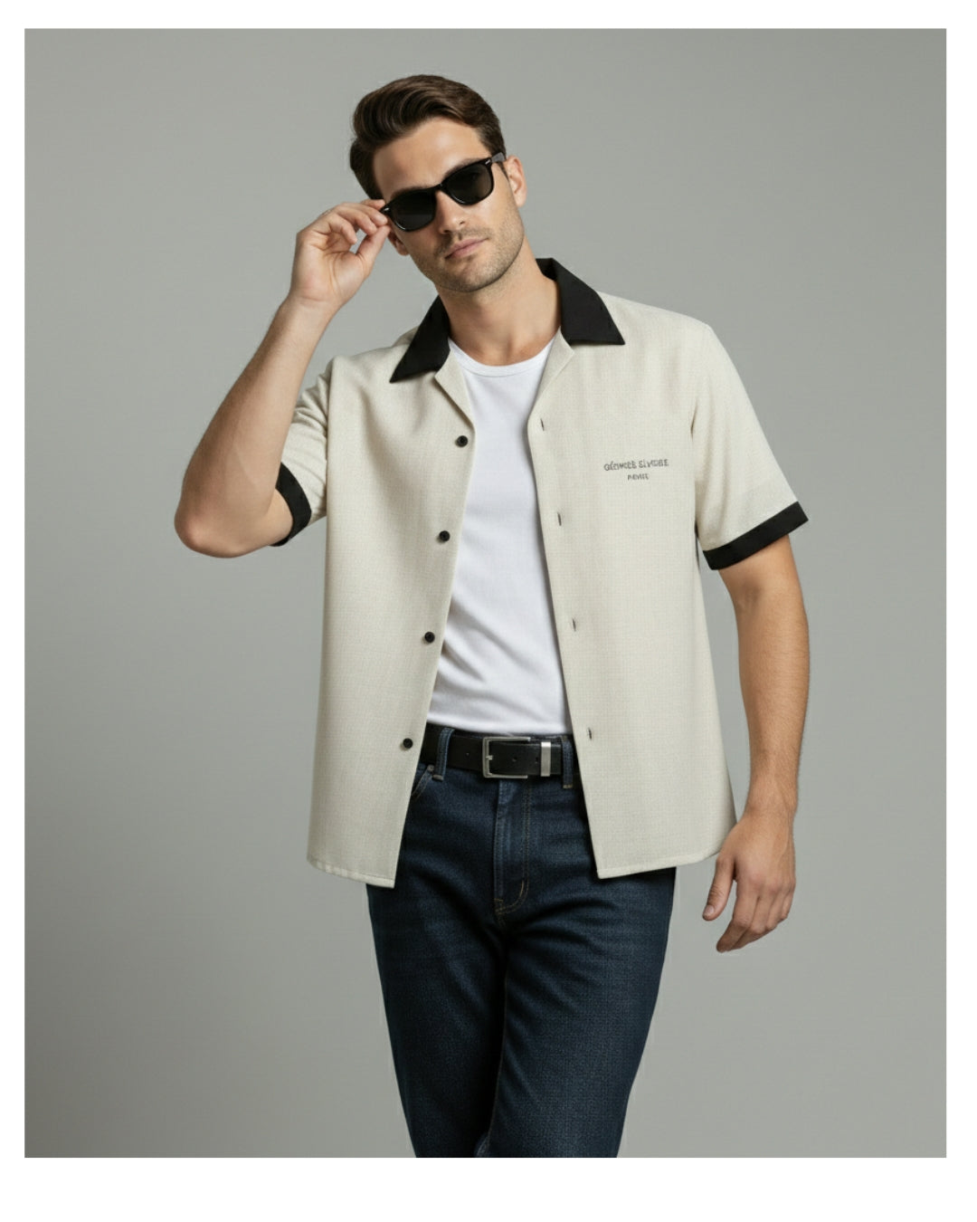 Grey - The Signature Camp Collar Shirt