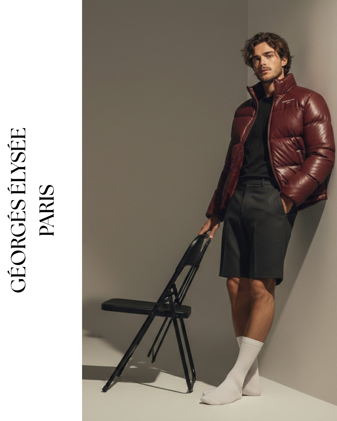 Burgundy - Mens Puffer Jacket